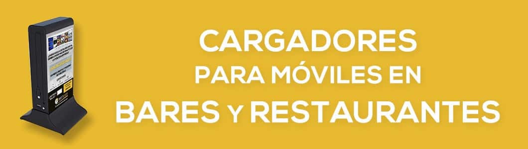 Cargadores para móviles en bares y restaurantes