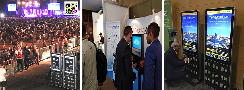 Estaciones de carga para móviles para eventos