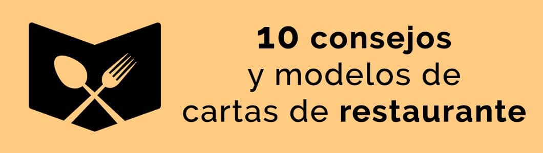 10 consejos modelos cartas de restaurante