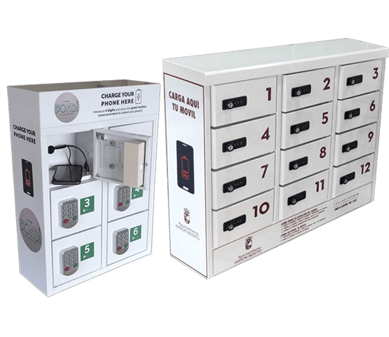 Charging lockers for smartphones