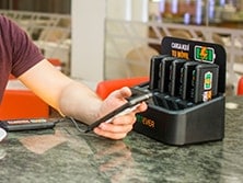 Portable batteries for the hospitality sector