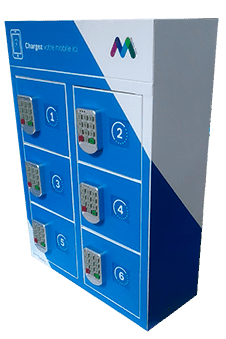 Mobile charging lockers in shopping centres