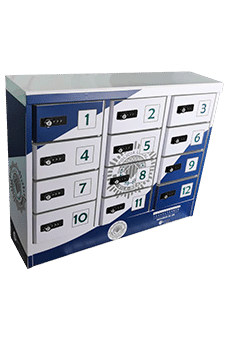 Charging locker with PIN code for retail stores